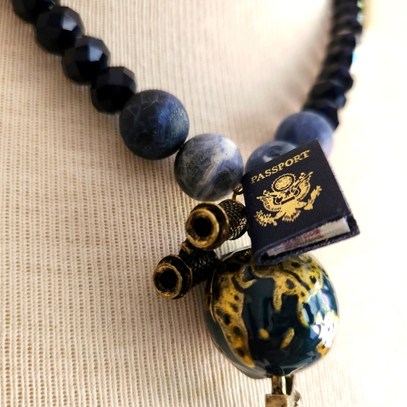 🌏 "See the World" Handcrafted Necklace 🌏 - One of a Kind - Picture 2 of 10